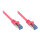 GoodConnections Patchkabel mit Rastnasenschutz, Cat. 6A, S/FTP, PiMF, halogenfrei, 500MHz, magenta, 0,25m,