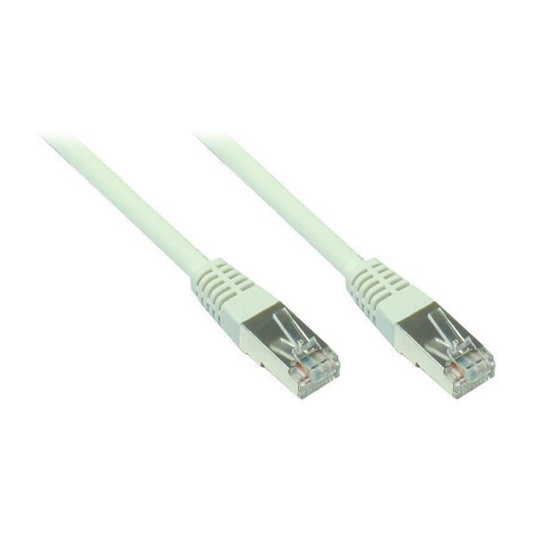 GoodConnections Patchkabel mit Rastnasenschutz, Cat. 5e, SF/UTP, PVC, 100MHz, grau, 0,15m,
