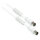 GoodConnections TV Antennenkabel, Koax Stecker an Koax Buchse (vernickelt), 2x Ferritkern, 2x geschirmt, Class A, 95 dB, 75 Ohm, CCS, weiß, 7,5m,