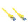 GoodConnections Patchkabel mit Rastnasenschutz, Cat. 6A, S/FTP, PiMF, halogenfrei, 500MHz, gelb, 3m,
