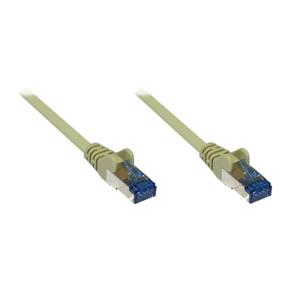 GoodConnections Patchkabel mit Rastnasenschutz, Cat. 6A, S/FTP, PiMF, halogenfrei, 500MHz, grau, 5m,