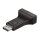 Adapter Displayport Stecker an DVI-I 24+5 Buchse, 24K vergoldete Kontakte, schwarz,
