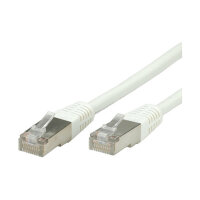 VALUE Patchkabel Kat.6 Class E S/FTP PiMF weiss 1m