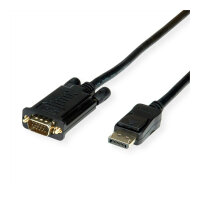 VALUE Kabel DisplayPort-VGA, DP ST - VGA ST, schwarz, 1 m