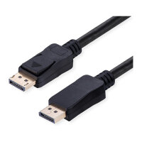 VALUE DisplayPort Kabel, v2.1, 10K, DP ST - ST, schwarz, 2 m