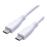 VALUE USB 3.2 Gen 2 Kabel, C-C, ST/ST, 4K UHD-1, 10Gbit/s, Emark, 100W, wei, 0,5 m