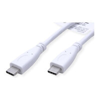 VALUE USB 3.2 Gen 2 Kabel, C-C, ST/ST, 4K UHD-1, 10Gbit/s, Emark, 100W, wei, 0,5 m