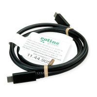 VALUE USB 3.2 Gen 2 Kabel, C-C, ST/ST, 4K UHD-1, 10Gbit/s, Emark, 100W, wei, 1 m