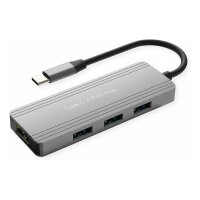 VALUE USB 3.2 Gen 1 Hub, 4fach, USB-C Anschlusskabel