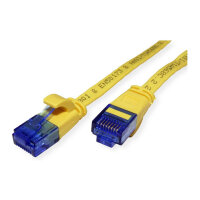 VALUE Patchkabel Cat.6A (Class EA) UTP, extra-flach, gelb, 1 m