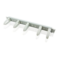 VALUE 48,26cm 19Zoll-Frontplatte 1HE mit 5 Kabelsen grau