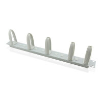 VALUE 48,26cm 19Zoll-Frontplatte 1HE mit 5 Kabelsen grau