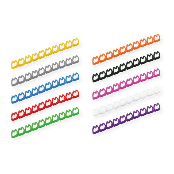 VALUE Kabelmarkierungsset fr Patchkabel, 5 - 6,5mm, 10 x 10 St., mehrfarbig