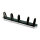 VALUE 48,26cm 19Zoll-Frontplatte 1HE mit 5 Kabelsen schwarz