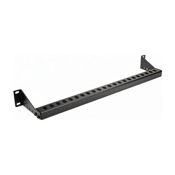 VALUE 19" Rack montierbare Kabelfhrungsschiene (horizontal), einstellbare Tiefe, 1HE, schwarz