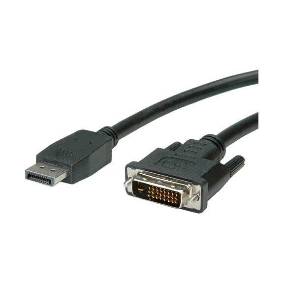 VALUE DisplayPort Kabel DP ST - DVI-D ST, schwarz, 2 m