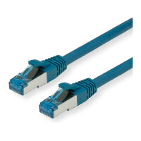 VALUE Patchkabel Cat.6A (Class EA) S/FTP (PiMF), LSOH, blau, 0,3 m
