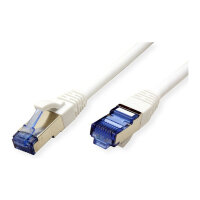 VALUE Patchkabel Cat.6A (Class EA) S/FTP (PiMF), LSOH, wei, 0,15 m