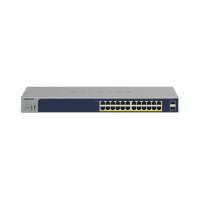 NETGEAR Smart GS724TPP - Switch - L3 Lite - Smart - 24 x 10/100/1000 (PoE+) + 2 x Gigabit SFP - Desktop, an Rack montierbar - PoE+ (380 W)