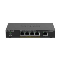 NETGEAR 300 Series GS305PP - Switch - SOHO - unmanaged - 5 x 10/100/1000 (4 PoE+) - Desktop, wandmontierbar - PoE+ (83 W)