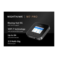 NETGEAR Nighthawk M7 Pro - Mobiler Hotspot - 5G - 6 Gbps - Wi-Fi 5, Wi-Fi 6, Wi-Fi 7, 2.5GbE, 1GbE