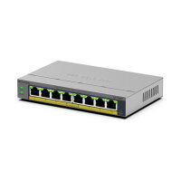 NETGEAR Easy Smart GS108EP - Switch - L3 - Smart - 8 x 10/100/1000 (PoE+) - Desktop, wandmontierbar - PoE+ (62 W)