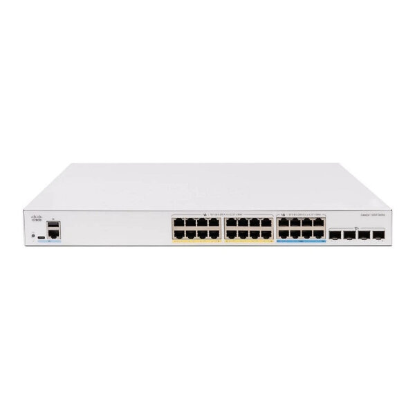 Cisco Catalyst 1300X-24P-4X - Switch - L3 - managed - 4 x 10 Gigabit SFP28 + 24 x 10/100/1000 (PoE+) - an Rack montierbar (385 W)