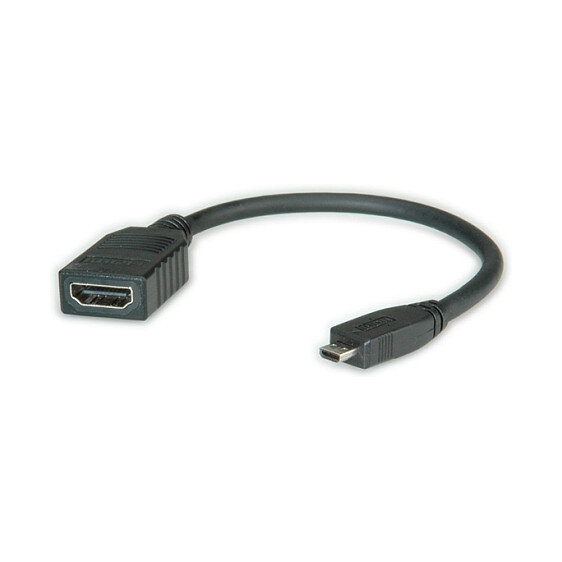 ROLINE HDMI High Speed Kabel mit Ethernet HDMI BU - Micro HDMI ST 0,15m