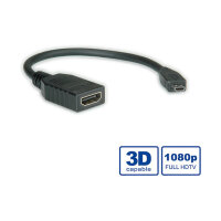 ROLINE HDMI High Speed Kabel mit Ethernet HDMI BU - Micro HDMI ST 0,15m