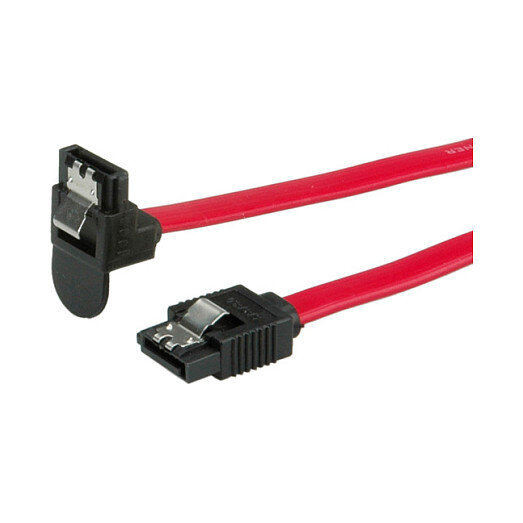 ROLINE Int. SATA 6.0 Gbit/s HDD-Kabel mit Schnappverschluss, gewinkelt, 1 m