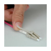 ROLINE LWL-Kabel 50/125um OM4 LC/LC Low-Loss-Stecker fr hohe Dichte violett 0,5m