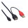 ROLINE USB 2.0 Y-Kabel 2x Typ A ST / BU - Micro B ST 1m