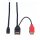 ROLINE USB 2.0 Y-Kabel 2x Typ A ST / BU - Micro B ST 1m