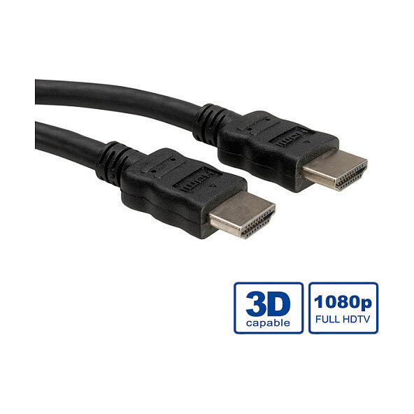 ROLINE HDMI High Speed Kabel mit Ethernet, LSOH, schwarz, 2 m