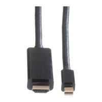 ROLINE Mini DisplayPort Kabel, Mini DP-UHDTV, ST/ST, schwarz, 3 m