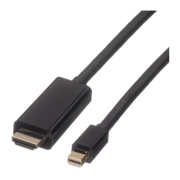 ROLINE Mini DisplayPort Kabel, Mini DP-UHDTV, ST/ST, schwarz, 2 m