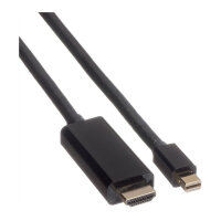 ROLINE Mini DisplayPort Kabel, Mini DP-UHDTV, ST/ST, schwarz, 2 m