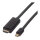 ROLINE Mini DisplayPort Kabel, Mini DP-UHDTV, ST/ST, schwarz, 2 m