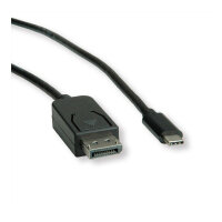 ROLINE USB Typ C - DisplayPort Adapterkabel, v1.2, ST/ST, 1 m