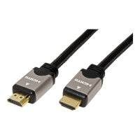 ROLINE HDMI High Speed Kabel mit Ethernet, ST-ST, schwarz / silber, 1,5 m