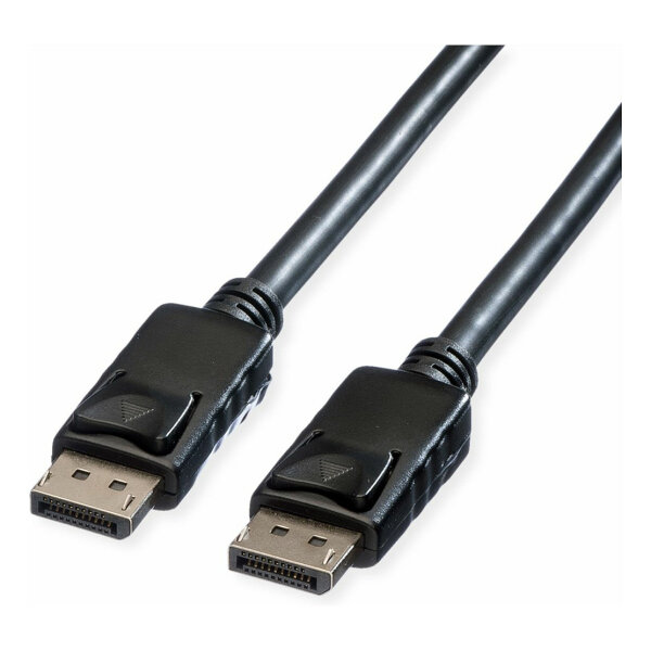 ROLINE DisplayPort Kabel, DP-DP, v1.2, ST - ST, TPE, schwarz, 7,5 m