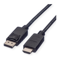 ROLINE RM DisplayPort Kabel DP - HDTV, ST/ST, schwarz, 2 m
