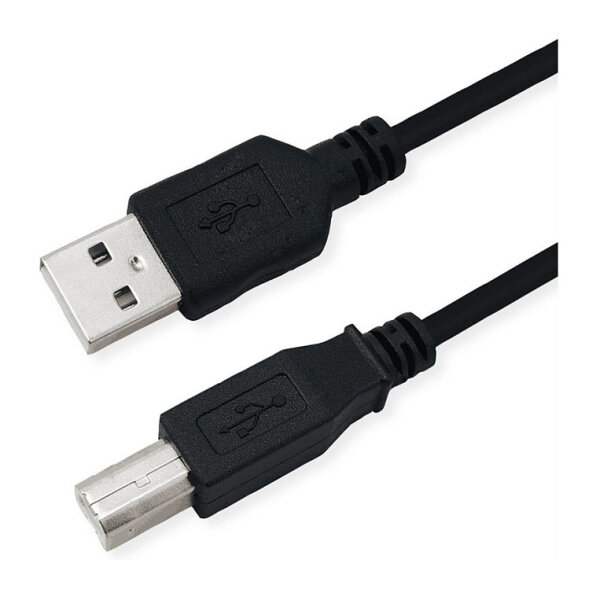 ROLINE RM USB 2.0 Kabel, Typ A-B, schwarz, 1,8 m