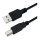 ROLINE RM USB 2.0 Kabel, Typ A-B, schwarz, 1,8 m