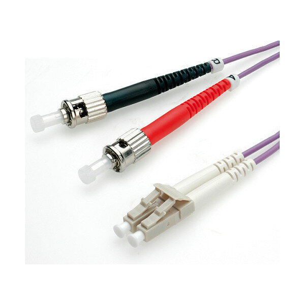 ROLINE LWL-Kabel 50/125um OM4 LC/ST violett 10m