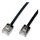 ROLINE U/FTP DataCenter Patchkabel Cat.6A (Class EA), LSOH, slim, extra kurzer Stecker, schwarz, 1 m