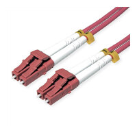 ROLINE LWL-Kabel 50/125m OM4, LC/LC, stahlarmiert, LSOH, violett, 2 m