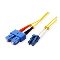 ROLINE LWL-Kabel Duplex, Single Mode 9/125m OS2, LC/SC, gelb, 1 m