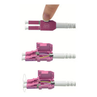 ROLINE LWL-Kabel duplex 50/125m OM4, LC/LC, UNIBOOT, violett, 10 m