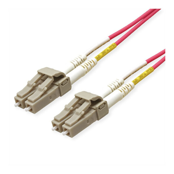 ROLINE LWL-Kabel 50/125m OM4, LC/LC, Low-Loss-Stecker, violett, 7 m